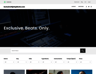 exclusivehiphopbeats.com screenshot