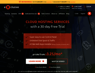 exclusivehosting.net screenshot
