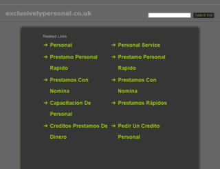 exclusivelypersonal.co.uk screenshot