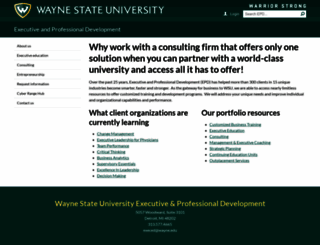 execed.wayne.edu screenshot
