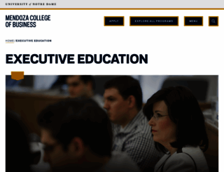 executive.nd.edu screenshot