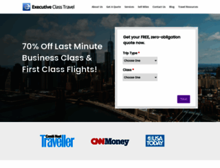 executiveclassflights.com screenshot