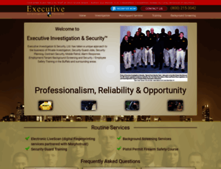 executiveinvestigationandsecurity.com screenshot