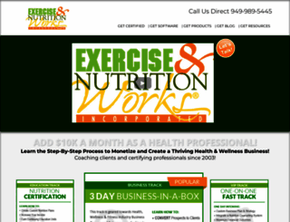 exerciseandnutritionworks.com screenshot