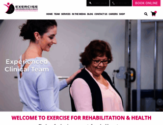 exerciserehab.com.au screenshot