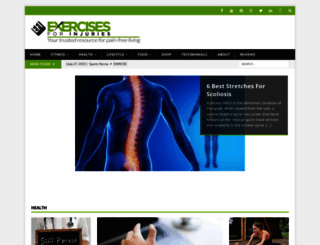 exercisesforinjuries.com screenshot