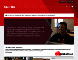 exertis.co.uk screenshot