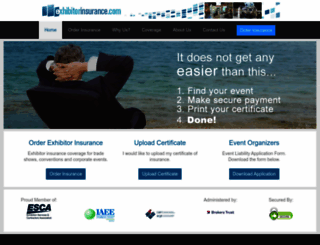 exhibitorinsurance.com screenshot