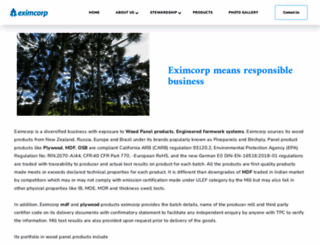eximcorp.co.in screenshot