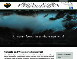 expeditioninnepal.com screenshot