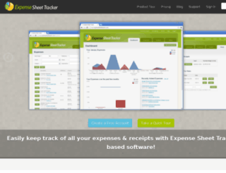 expensesheettracker.com screenshot