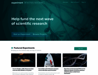 experiment.com screenshot