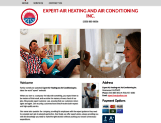 expertheatingandairconditioning.com screenshot