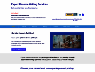 expertresumewritingservices.com screenshot
