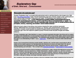 explanatorygap.com screenshot