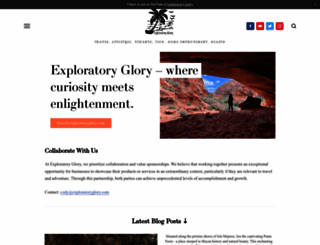 exploratoryglory.com screenshot