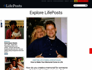 explore.lifeposts.com screenshot