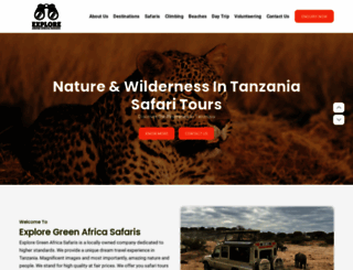 exploregreenafricasafaris.com screenshot