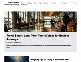 exploretraveler.com screenshot