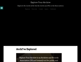 exploreyourarchive.org screenshot