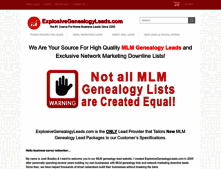 explosivegenealogyleads.com screenshot
