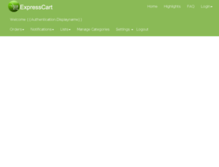 expresscartweb-dev.elasticbeanstalk.com screenshot