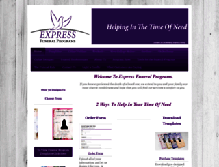 expressfuneralprograms.com screenshot