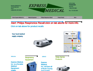 expressmedicalinc.com screenshot