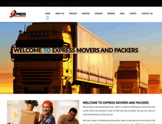expressmoversandpackers.com screenshot