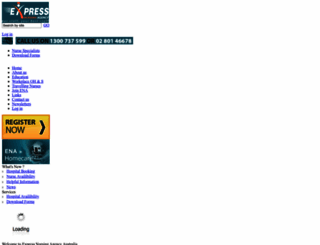 expressnursing.com.au screenshot