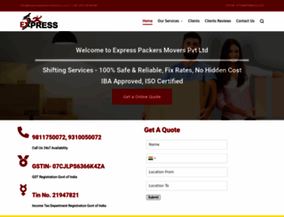expresspackersmovers.com screenshot