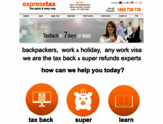 expresstaxback.com.au screenshot