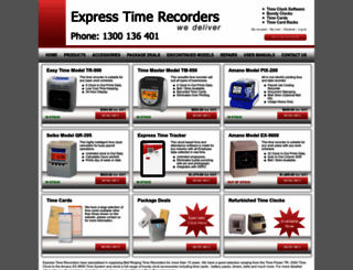 expresstimerecorders.com.au screenshot