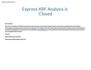 expressxrfanalysis.com screenshot