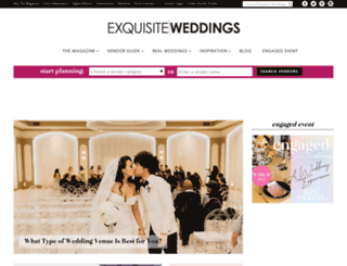 exquisiteweddingsmagazine.com screenshot