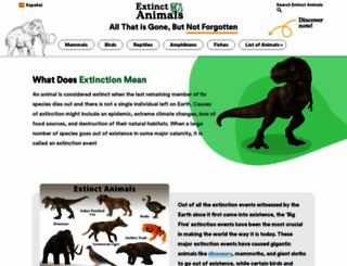 extinctanimals.org screenshot