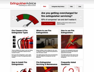 extinguisheradvice.org.uk screenshot