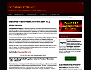 extortionletterinfo.com screenshot