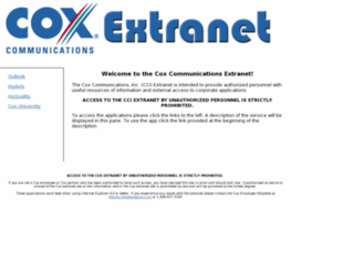 extranet.cox.com screenshot