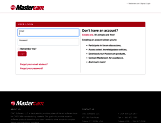 extranet.mastercam.com screenshot