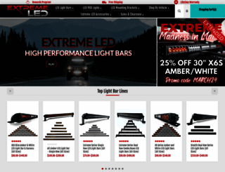 extremeledlightbars.com screenshot
