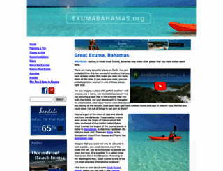 exumabahamas.org screenshot