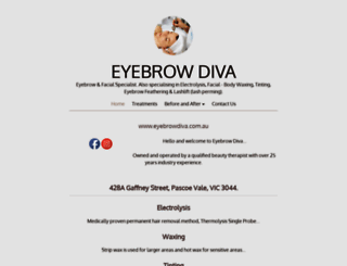 eyebrowdiva.com.au screenshot