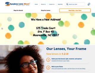 eyeglasslensdirect.com screenshot