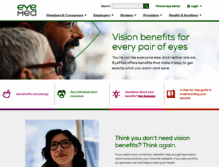 eyemedvisioncare.com screenshot