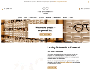 eyesofclaremont.com.au screenshot