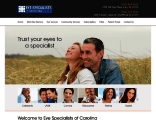 eyespecialistsofcarolina.com screenshot