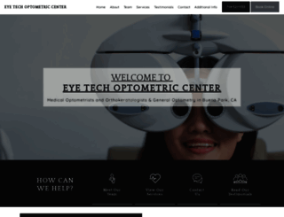 eyetechvisioncare.com screenshot