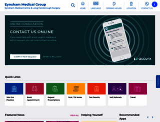 eynshammedicalgroup.org.uk screenshot