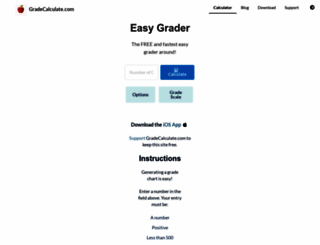ez.gradecalculate.com screenshot